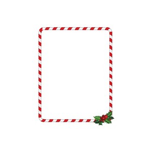 Great Papers! Candy Cane Holly Holiday Letterhead 8.5" x 11" 80 sheets (2018020) - 1 of 2