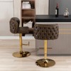 FONTOI 2PCS Swivel Bar Stools for Kitchen Island, Height Adjustable Barstools, Bar Chairs with Footrest & Back, Brown, 19"*42.9"*18.1" - 4 of 4