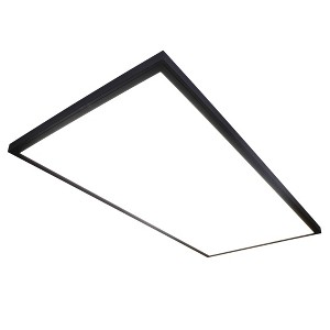 GT-Lite 2'x4' 5500 Lumen LED Flat Panel Black Trim Flush Mount Drop Ceiling 5 CCT 3 Level Dimmable CRI 90 - 1 of 4