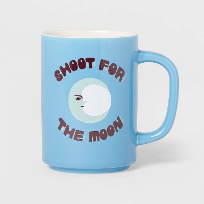 16oz Stoneware Shoot For The Moon Mug - Room Essentials™