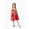 PATPAT Family Matching Mommy and Me Floral  Strap Midi Dresses and Splicing Short-sleeve T-shirts Sets - 3 of 4