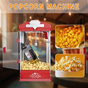 Hachikiko 8 Ounce Portable Countertop Popcorn Maker,Warming Deck,Stainless Steel Kettle for Home Theater, Parties & Events - 1 of 4