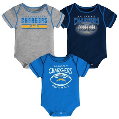 NFL Los Angeles Chargers Baby Boys' Bodysuit Set 3pk - 18M