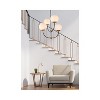 Elegant Lighting Lennon 31.5 inch pendant in black and brass with white shade - 2 of 4