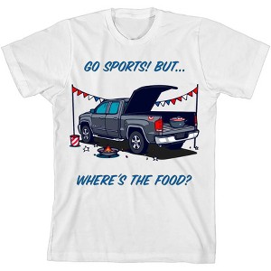 Go Sports! But Where's the Food? Kids Crew Neck Short Sleeve Tee - 1 of 2