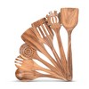 Cheer Collection 7 Piece Elegant Wooden Kitchen Utensils Set - 2 of 4