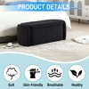 House Hold Storage Ottoman,Bedroom End Bench,Upholstered Fabric Storage Ottoman with Safety Hinge - 3 of 4
