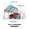 13'x21'x11' Heavy Duty Metal Carport - Oversized All-Weather Steel Shelter for Trucks, Boats, 600 Lbs Capacity, Permanent Outdoor Protection - 3 of 4