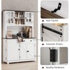 Vipbear 67" Large Kitchen Pantry With Microwave Shelf Snack Storage Cabinet, Wine Cabinet, Adjustable Internal Shelf - 4 of 4