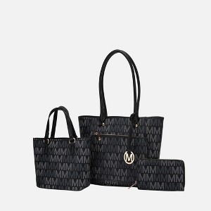 MKF Collection Lady II M Signature Large Tote, Small Tote & Wallet Set Vegan Leather, Stylish Women’s Handbag M Design by Mia K - 1 of 4