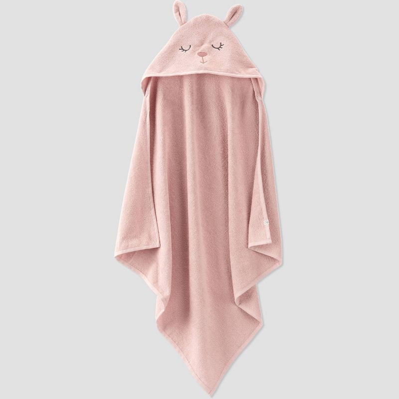 Little Planet by Carter&#39;s Hooded Character Towel - Pink Bunny, 1 of 4