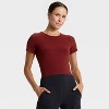 Women's Everyday Soft Cropped Short Sleeve T-Shirt - All In Motion™ - 3 of 4