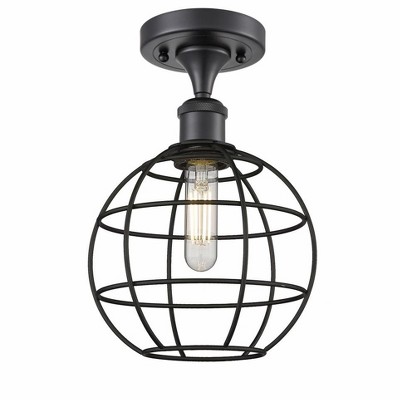 Innovations Lighting Lake Placid 1 - Light Semi-Flush Mount in  Matte Black