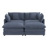 NicBex Couches for Living Room 75.6" Modular Sectional Sofa Modern L-Shape Corduroy Upholstered Sofa Couch with Side Storage Pockets, Blue - 3 of 4