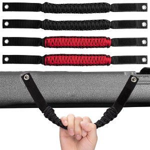 4pcs Roll Bar Grab Handles Nylon Braided Umbrella Rope Multi-Purpose Modified Grips Interior Accessories - 1 of 4