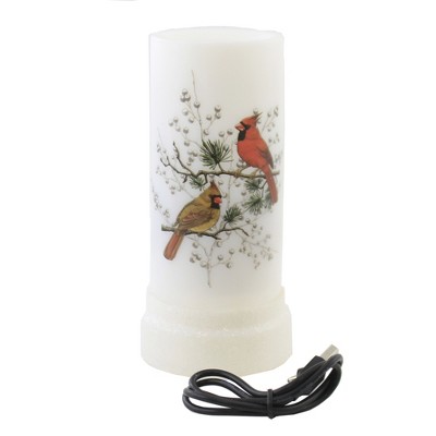 Christmas 6.75" Led Projector W/Cardinals Snowflakes  -  Decorative Figurines