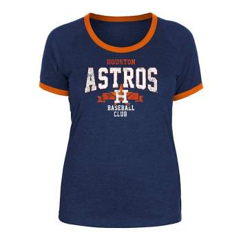 MLB Houston Astros Women's Heather Bi-Blend Ringer T-Shirt