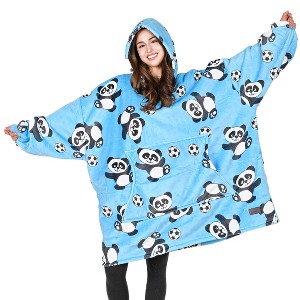 Tirrinia Wearable Blanket Oversized Hoodie for Adults, Patterns Sweatshirt Blanket, as Warm & Funny Gifts for Men Women Girlfriend - 1 of 4