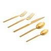 Godinger Silver 20pc Podium Matte Stainless Steel Flatware Set Gold - image 2 of 3