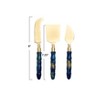 Storied Home 3-Piece Stainless Steel Cheese Knives with Marbled Resin Handles, Gold, Blue and Tan - 2 of 2