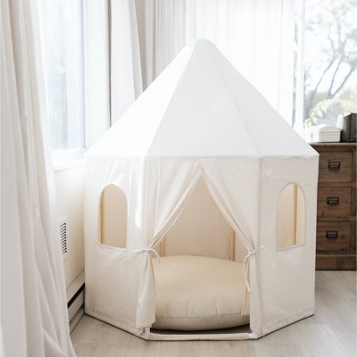 Ivory Canvas Kids Play Tent with Bunting