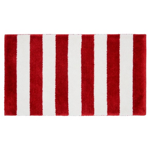 21 X34 Beach Stripe Bath Rug Crimson Red White Garland Target