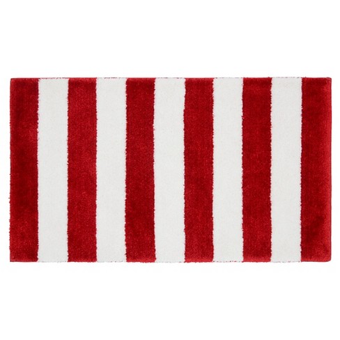 21 X34 Beach Stripe Bath Rug Crimson Red White Garland Target