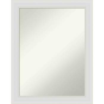 22" x 28" Non-Beveled Flair Soft White Narrow Wall Mirror - Amanti Art