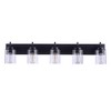 Craftmade Lighting Reeves 5 - Light Vanity in  Flat Black - 4 of 4