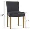 North Linen Dining Chairs Set Of 2,Upholstered Parsons Chairs With Rubberwood Legs-Maison Boucle - 4 of 4