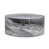 Infurnic Coffee Tables Gray Marble Textured Cylinder Coffee Table with Stone Finish Large Size for Living Room Bedroom, Gray, 27.5"*27.5"*12" - 2 of 4