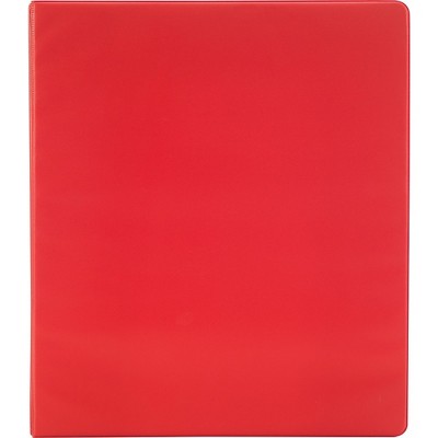 Staples Simply 1.5-Inch Round 3-Ring Non-View Binder Red (26583) 26583-CC