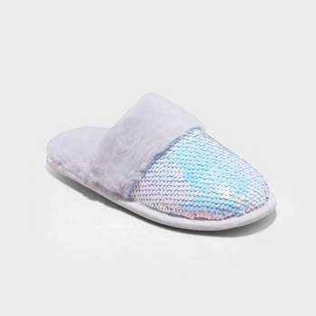 Girls' Zoie Flip Sequin Scuff Slippers - art class™ Blue