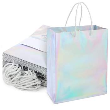 Juvale 25-Pack Pastel-Colored Paper Gift Bags with Handles for