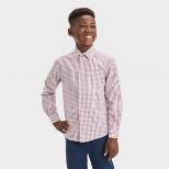 Boys' Long Sleeve Checkered Button-Down Shirt - Cat & Jack™