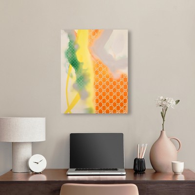 Retro Summer Drinks Orange and Green Canvas Wall Art, 20" x 24"