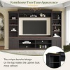108" Farmhouse Entertainment Center Wall Unit for 70 Inch TV, Large Media Console with Storage Cabinets & Adjustable Shelves-3irtyhousy - 2 of 4