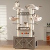 Heybly Cat Tree for Maine Coon with Litter Box Enclosure - 2 of 3