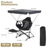 MUKE Portable Hammock Chair with Adjustable Canopy & Footrest, Folding Swing Chair with Shade for Camping, Picnic & Outdoor Activities - 4 of 4
