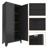 Hrinhom 61"H Metal Storage Cabinet with Doors and Adjustable Shelves - 4 of 4