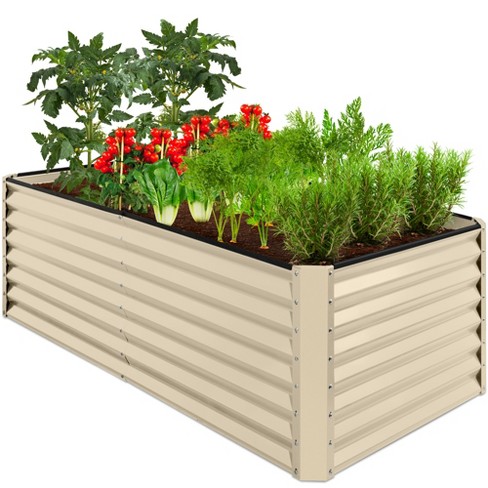 6x3x2ft Outdoor Metal Raised Garden Bed,rectangle-charcoal : Target