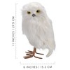 Decorae Fake Stuffed Owl Figure, 11in Tall Bird; Craft, Halloween Prop or Christmas Tree Topper Use - 3 of 4