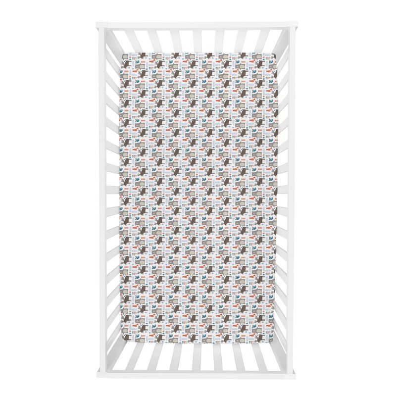 Trend Lab Deluxe Flannel Fitted Crib Sheet - Scandi Forest, 4 of 5