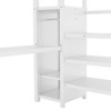 NicBex Twin XL/Full/Queen Size Loft Bed with Desk,Step Ladder,Shelves,LED,Wardrobe&Charging Station,Versatile Gaming Loft Bed for Gamers,Off-White - 4 of 4