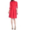 24seven Comfort Apparel Three Quarter Sleeve Fit and Flare Mini Dress - 3 of 4