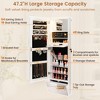 Tangkula Wall Mounted Jewelry Cabinet Armoire Full-Length Mirror w/ LED Lights & Drawer - 4 of 4