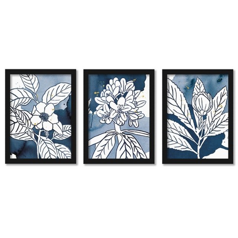 Americanflat Botanical Modern (set Of 6) Framed Prints Gallery Wall Art Set  Green Mountains By Louise Robinson : Target