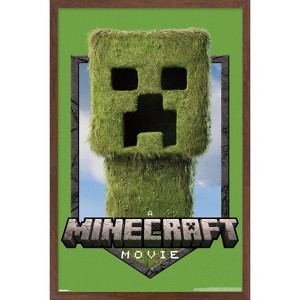 Trends International A Minecraft Movie - Creeper Logo Framed Wall Poster Prints - 1 of 4
