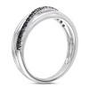 EVERLY JEWELRY | Sterling Silver 1/5 CT TW Black Diamond Fashion Ring Black Rhodium Plated - 2 of 4