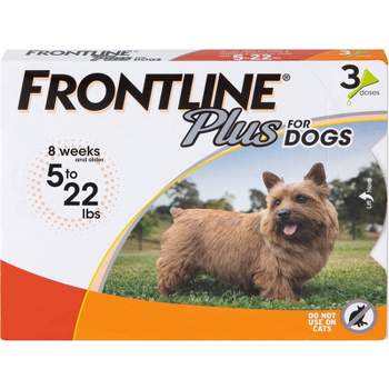 Frontline Plus Flea and Tick Treatment for Dogs - S - 3 Doses